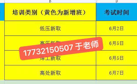 應(yīng)急局特種作業(yè)證考試安排
