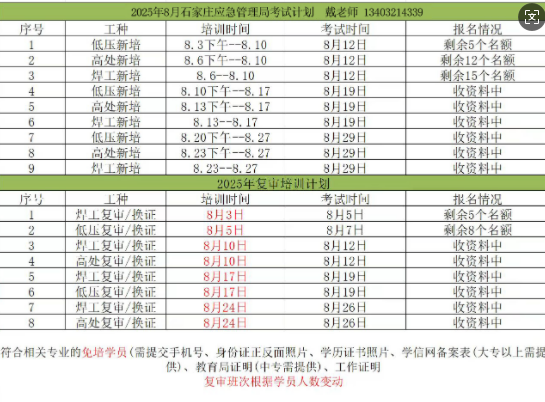 特種作業人員培訓對學時有什么要求?